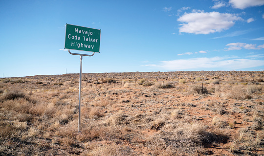 Sign Navajo code talker highway
