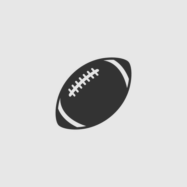 вектор просто изолированный значок футбола - американский футбол мяч stock illustrations