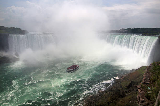 istock Boat close to Niagara falls 1298474159