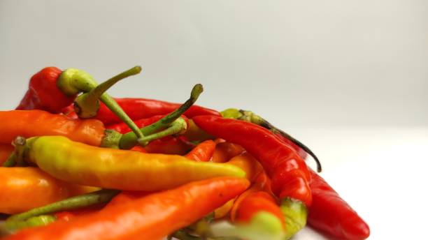 istock Red Hot Chili pepper in white background 1298474757