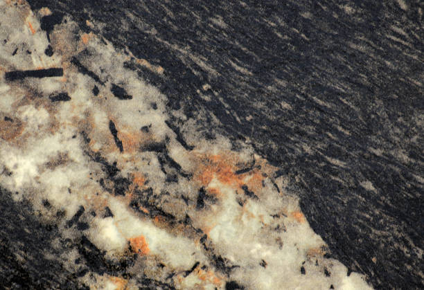 istock Black marble with a wide strip of white interspersed on the left edge. 1298480521
