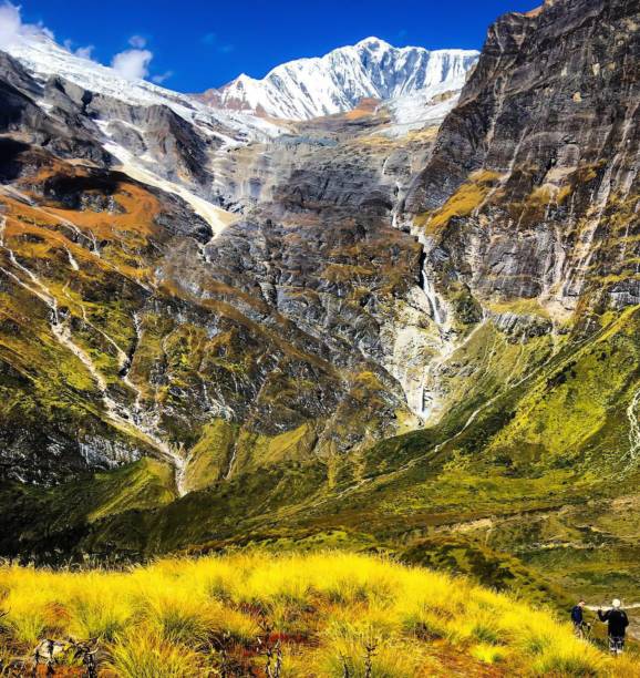 Photo of the Dhaulagiri Range on the Dhaulagiri Circuit Trek in Nepal.