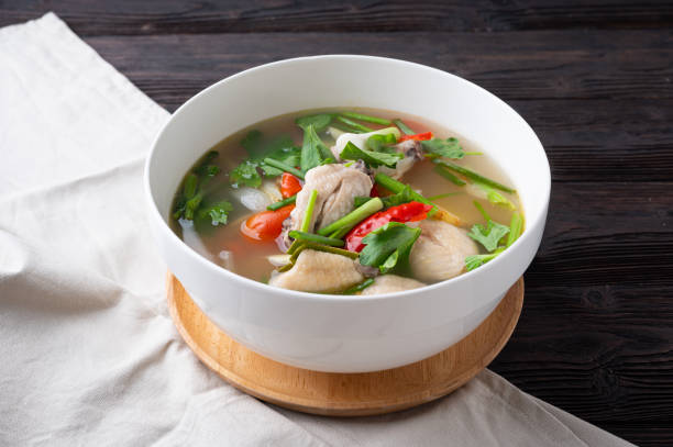 istock Thai Spicy chicken clear soup , tom yum kai, 1298499438