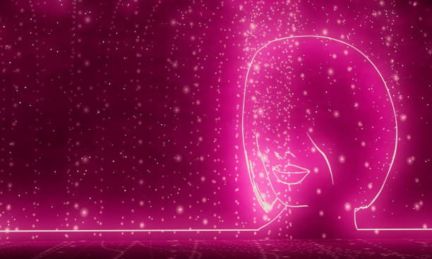 istock Silhouette of a female head. 1298499839