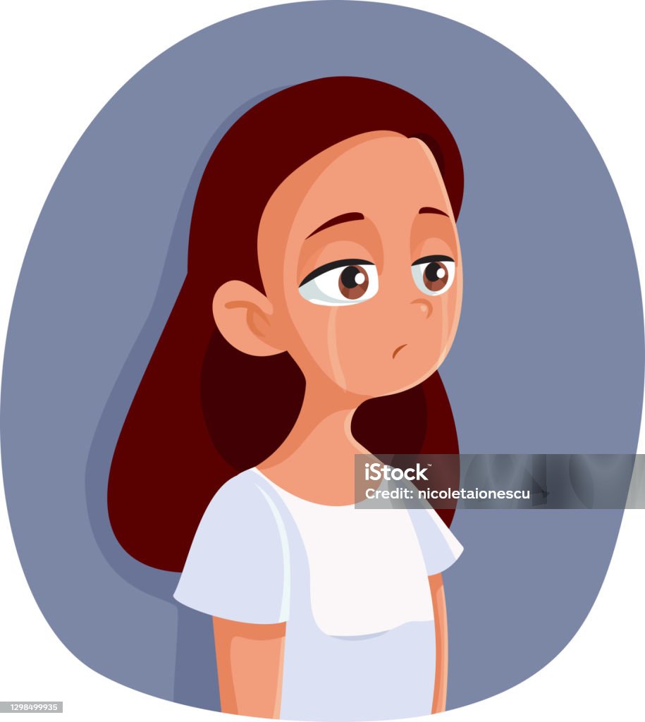 Thiếu Niên Trầm Cảm Không Hạnh Phúc Cô Gái Khóc Hình minh họa Sẵn ...
