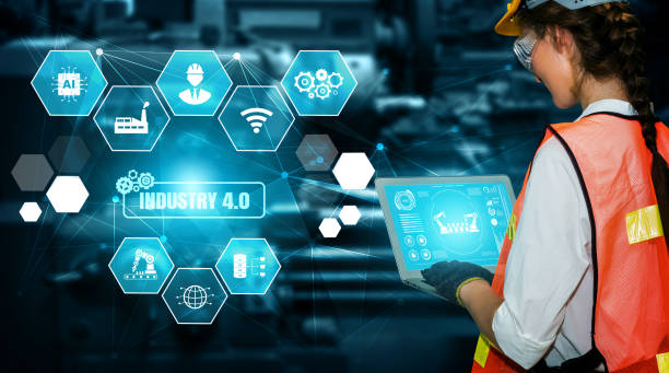 istock Engineering technology and industry 4.0 smart factory concept 1298501470