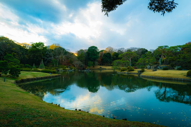 istock Rikugien park with autumn colors 1298506928