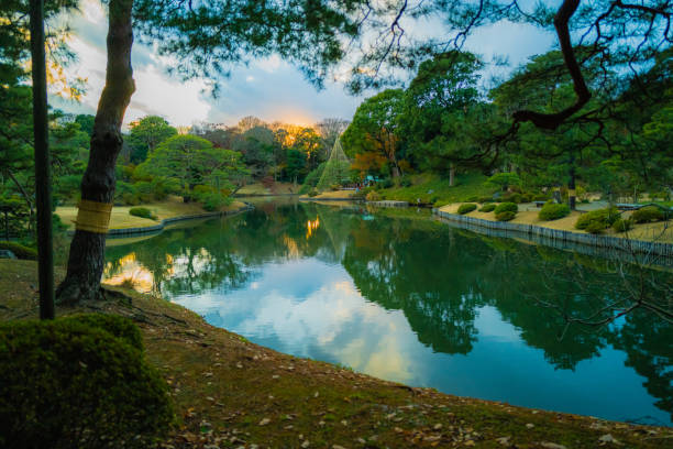 istock Rikugien park with autumn colors 1298506984