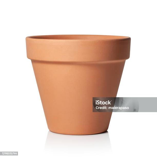 Empty Flower Pot Stock Photo - Download Image Now - Flower Pot, Vase, Cut Out