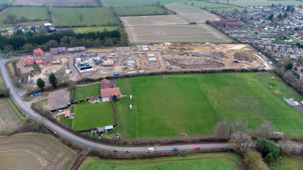 A new housing development in a rural village in Suffolk, UK
