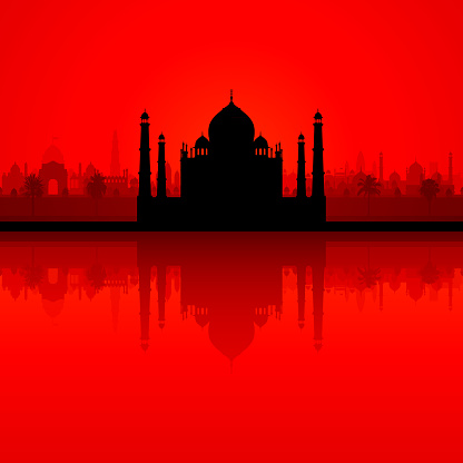 Taj Mahal and Delhi, India (all buildings are detailed, complete and moveable).
