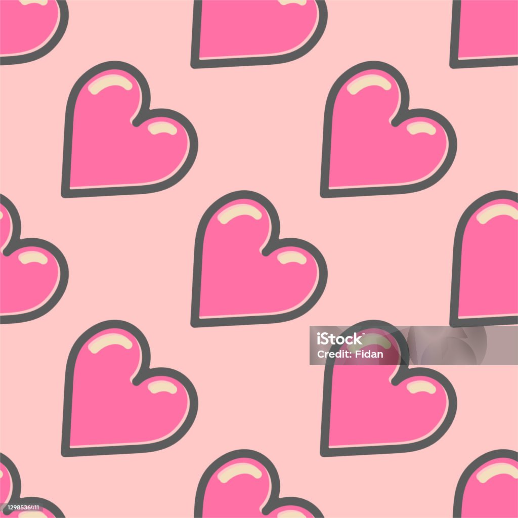 Pin Hearts Pattern Seamless Vector Hearts Pattern Valentines Day Background For Fabric ...