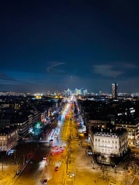 istock Paris skyline at night from the arc de triomphe 1298542548