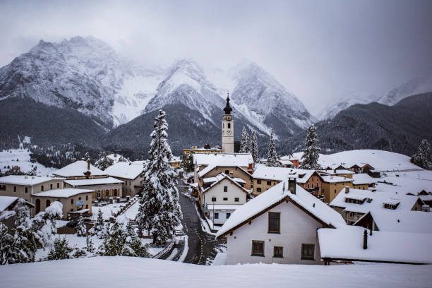 istock ftan scuol switzerland snow covered mountains 1298551422