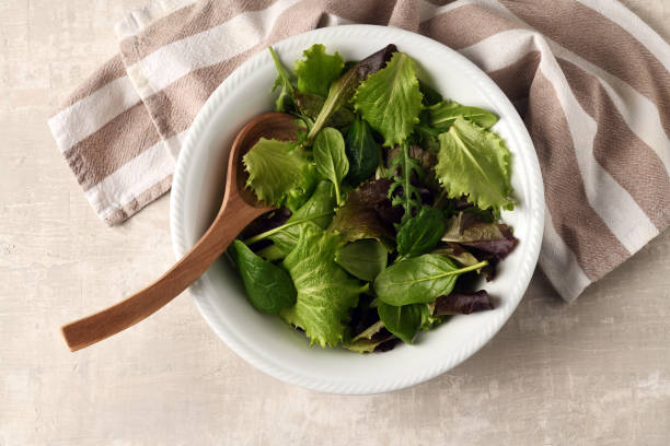 istock Plate with fresh green salad 1298552078