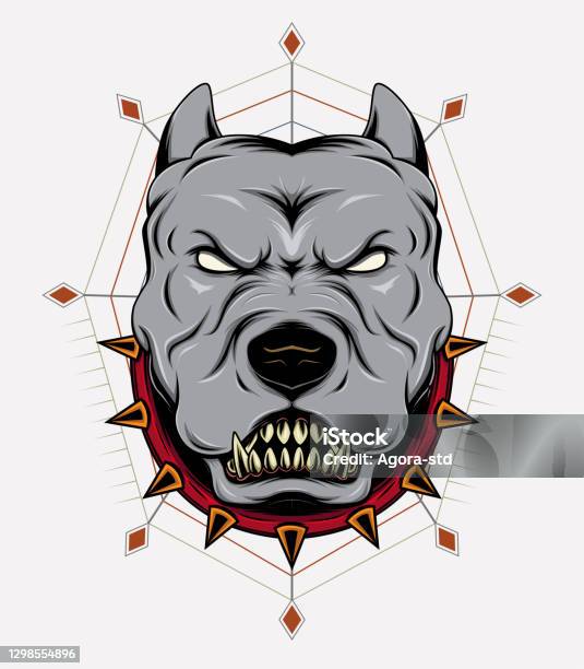 Vector Illustration Of Mad Dog Stock Illustration - Download Image Now - Fashion, Rebellion, Aggression