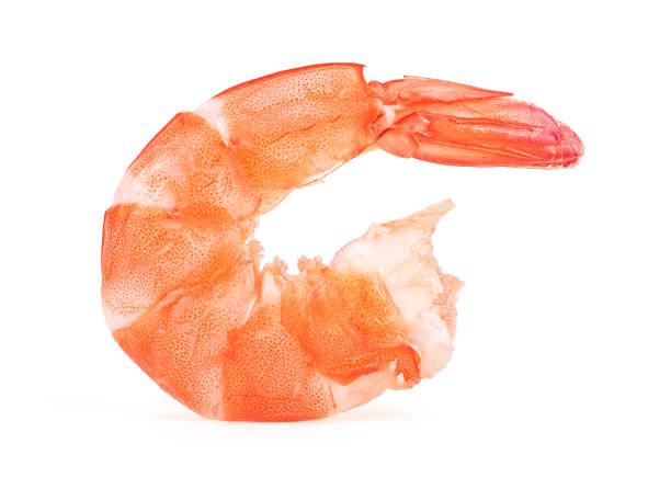 istock Peeled prawn isolated on a white background. Shrimp. Seafood. 1298557514