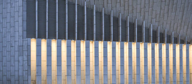istock Modern architecture of white stone in Moscow, Russia. Minimal Composition. Different texture and lights. 1298559032