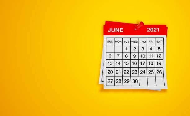 istock June 2021 calendar on yellow background 1298561026