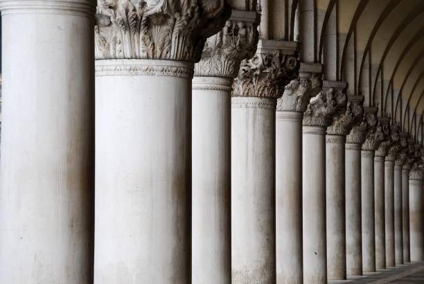 columns of the Doge's Palace in Venice
