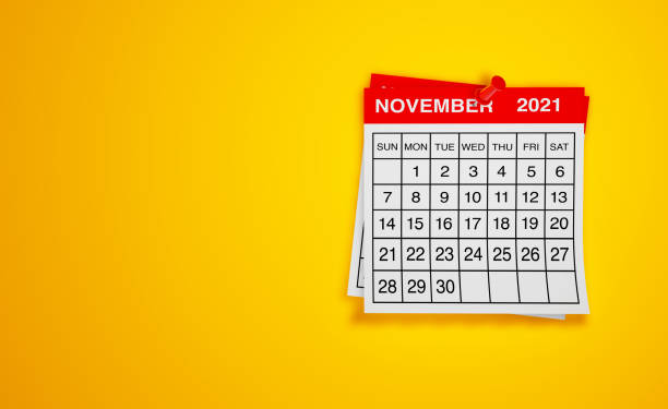 istock November 2021 calendar on yellow background 1298564536