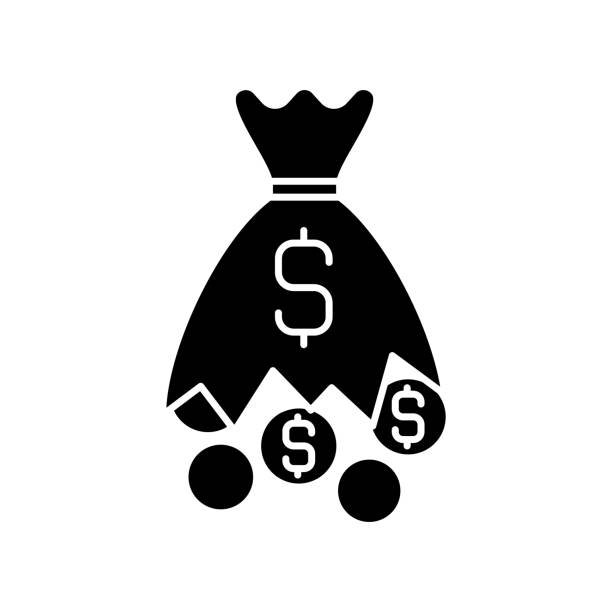 utrata ikony czarnego glifa - silhouette poker computer icon symbol stock illustrations