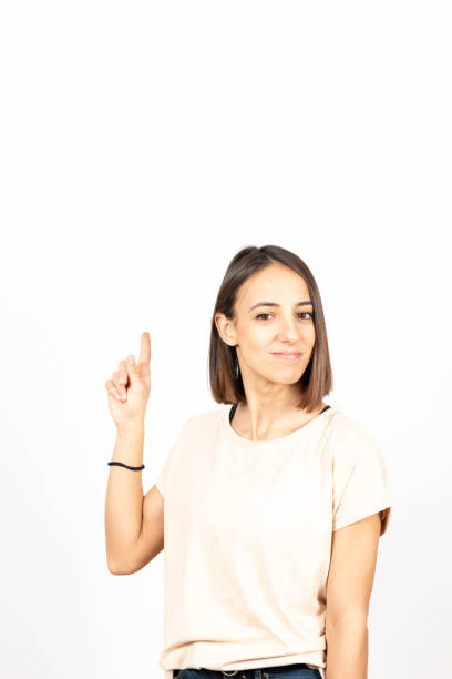 istock Hispanic girl on white background 1298571902