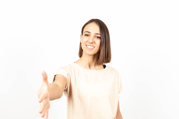 istock Hispanic girl on white background 1298572018