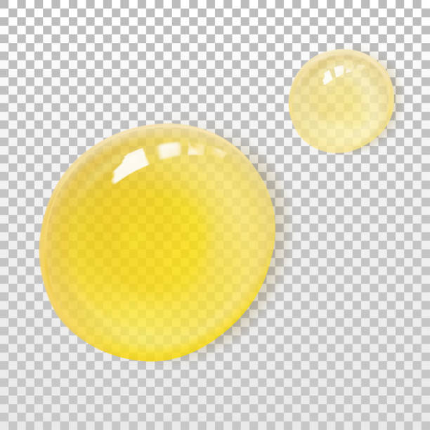 istock Transparent oil drops realistic vector illustration isolated. Skincare serum 1298578497
