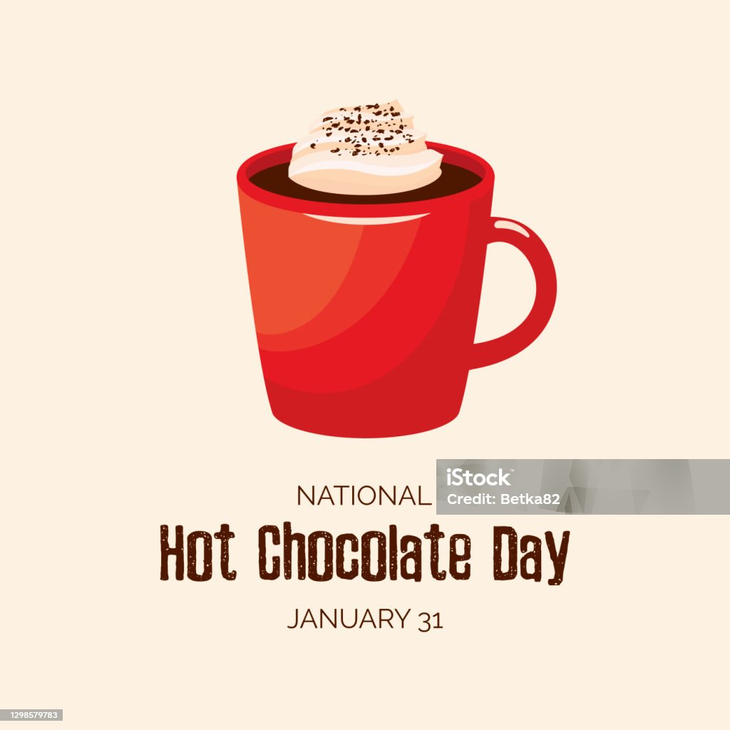 National Hot Chocolate Day Vector Stock Illustration Download Image