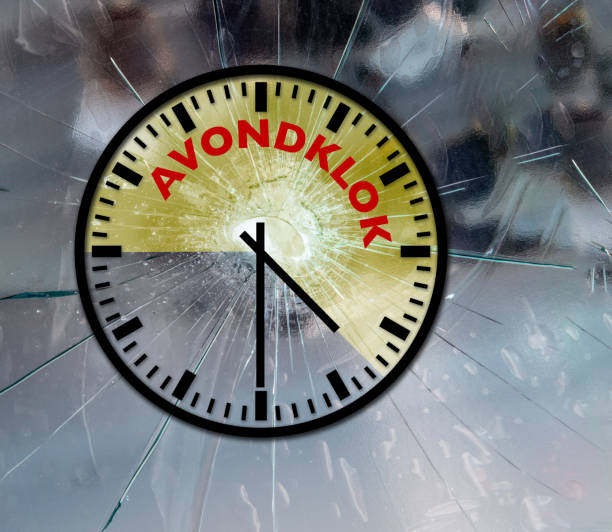 Abstract triangle mosaic background: Pocket watch and columns