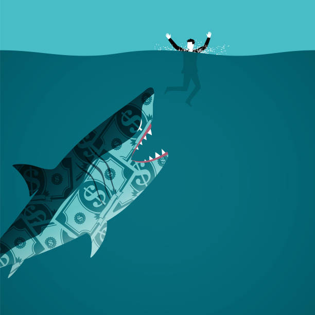 istock Conceptual illustration of a person in debt 1298584644