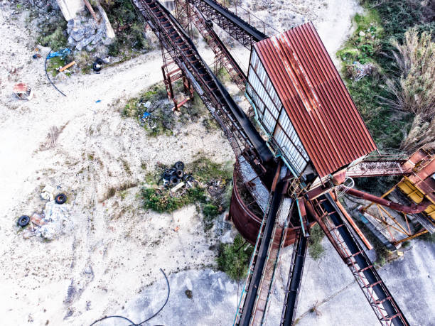 istock Aerial view of old mine and quarry 1298586482