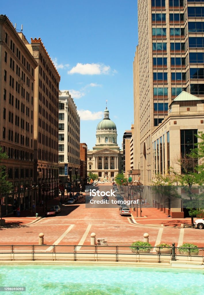 Indianapolis downtown Indiana State Capitol Building Indiana Stock Photo