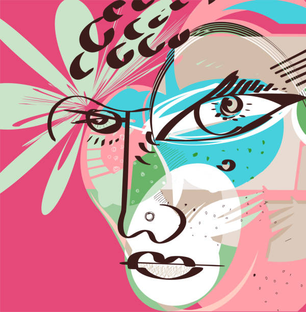 istock surreal hand drawn vector sketch of human face 1298600625