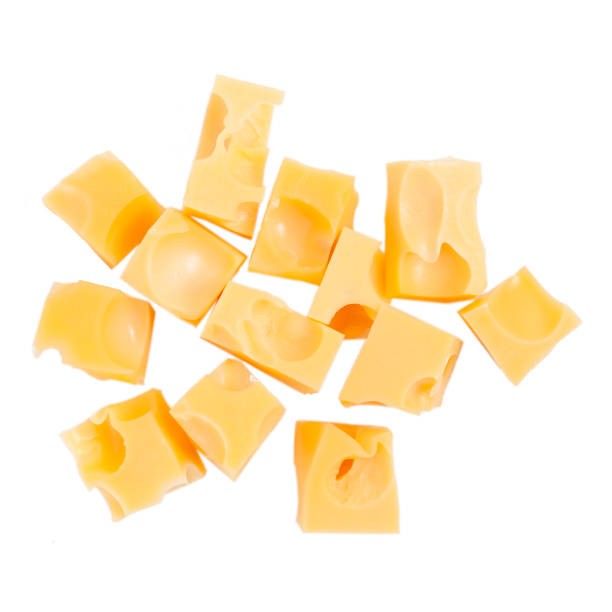 istock Yellow cheese with holes isolated on white 1298604081