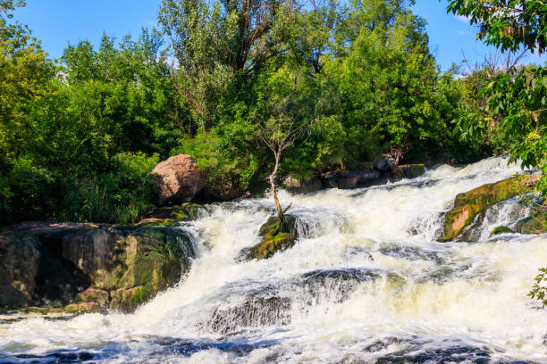 istock Waterfall on the Inhulets river in Kryvyi Rih, Ukraine 1298604544