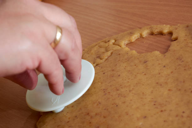 istock Cutting cookies from the dough 1298606064