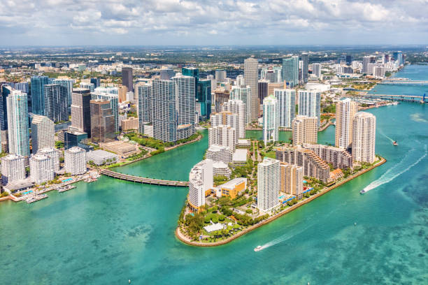 istock Brickel Key - Miami Skyline Aerial 1298608124
