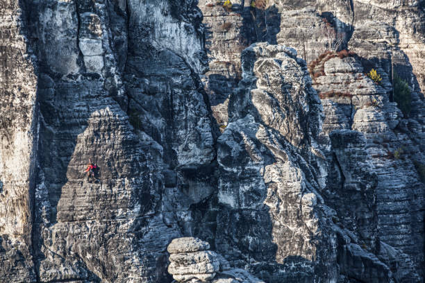 Sporting challenge: rock face in Saxon Switzerland that invites professional climbers to practice climbing