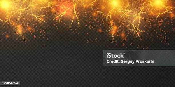 Lightning Explode Lightning Lightning Lightning Collision Powerful Electrical Explosion ...