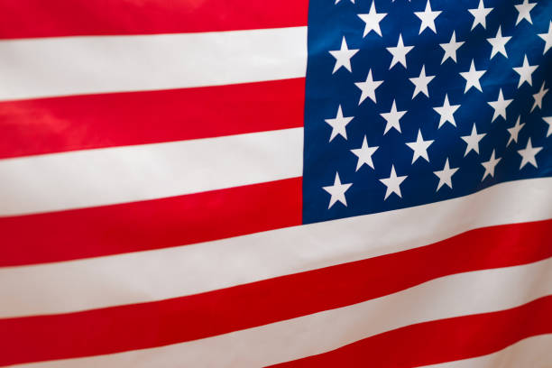 istock American flag as a background. Blurred background. 1298616307