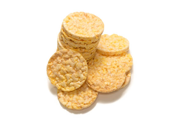 istock Rice wafer isolated on white background. 1298616312