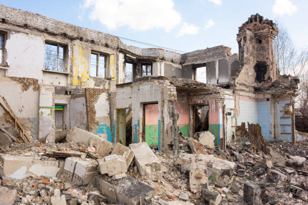 istock House in ruins. House for demolition 1298616824