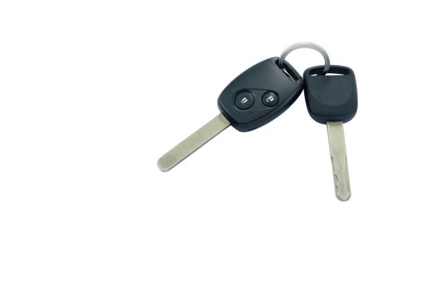 istock Car key with remote control isolated on white background with clipping path. 1298618382