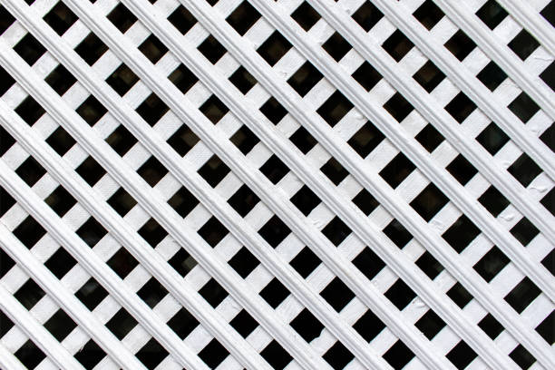 istock White wooden window lattice. 1298624620