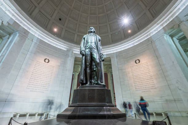 мемори�ал джефферсона в вашингтоне - founding fathers стоковые фото и изображения