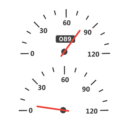 Auto Speed Level Car Speedometer With Speed Level Scale Dashboard Element Panel Speed ...
