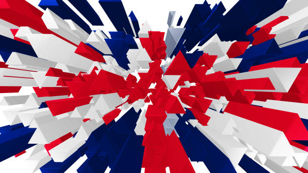 Abstract Flag of Great Britain made of triangles
