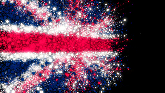 Abstract Flag of Great Britain made of particular